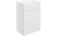 Pulse 590mm Floor Standing 2 Door Basin Unit (No Top) - White Gloss