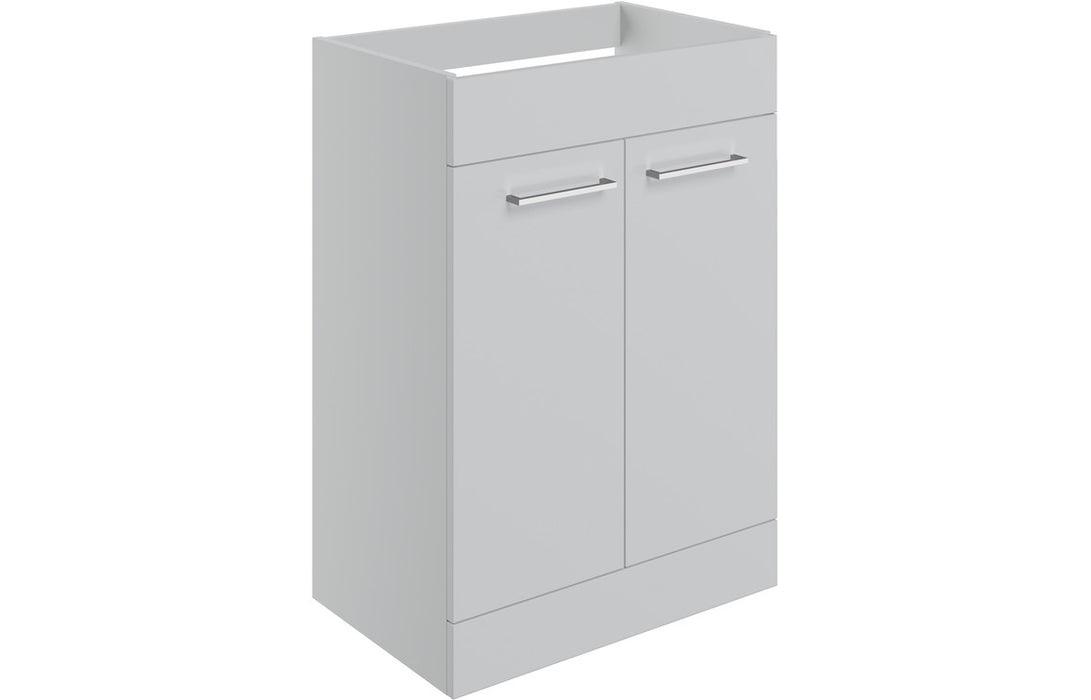 Pulse 590mm Floor Standing 2 Door Basin Unit (No Top) - Grey Gloss