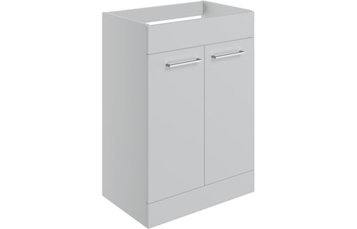 Pulse 590mm Floor Standing 2 Door Basin Unit (No Top) - Grey Gloss