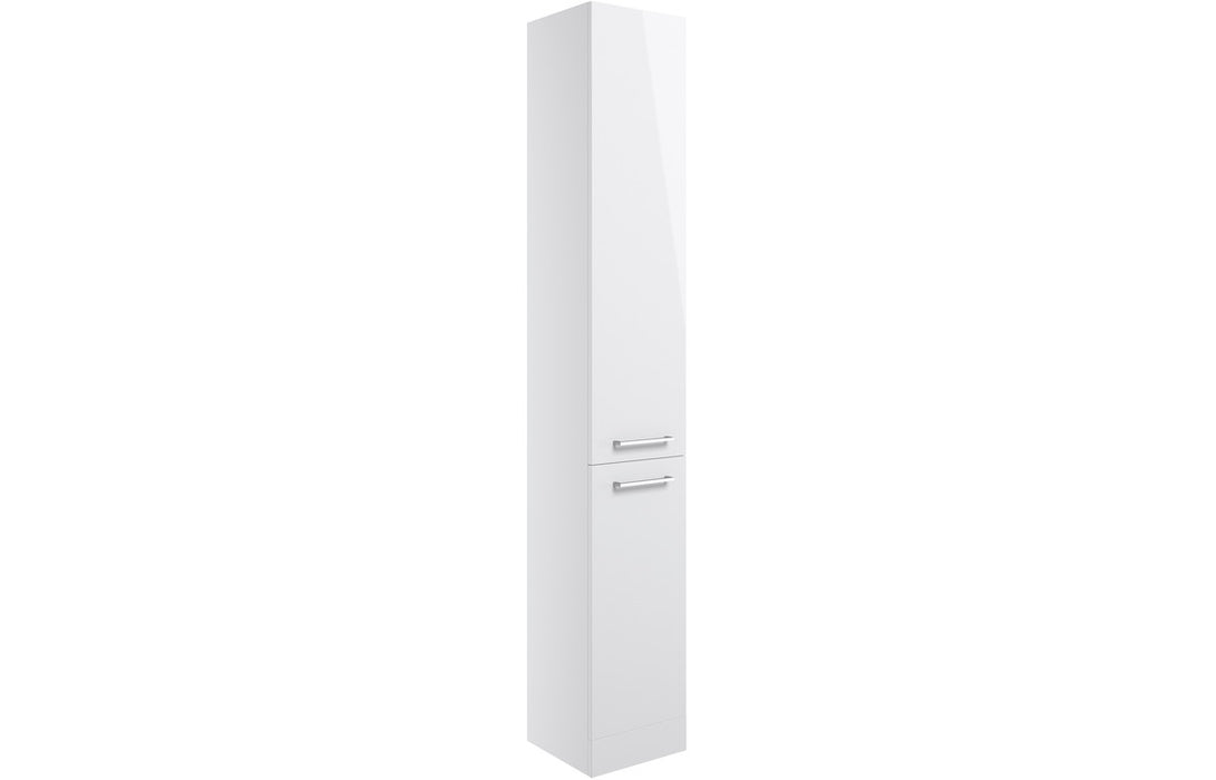 Pulse 350mm Floor Standing 2 Door Tall Unit - White Gloss
