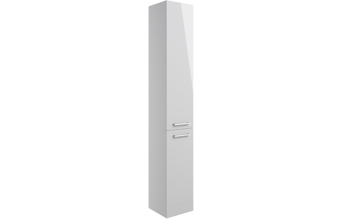 Verona 350mm Floor Standing 2 Door Tall Unit - Grey Gloss