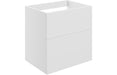 Accent 590mm Wall Hung 2 Drawer Basin Unit (No Top) - Matt White