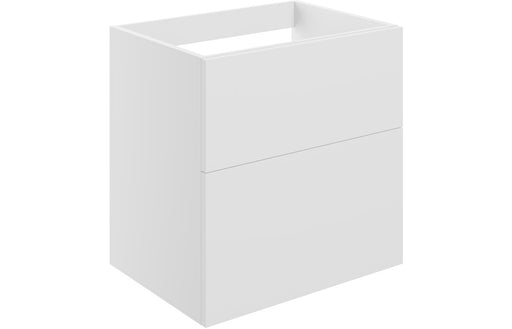 Accent 590mm Wall Hung 2 Drawer Basin Unit (No Top) - Matt White