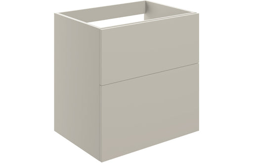 Accent 590mm Wall Hung 2 Drawer Basin Unit (No Top) - Matt Latte