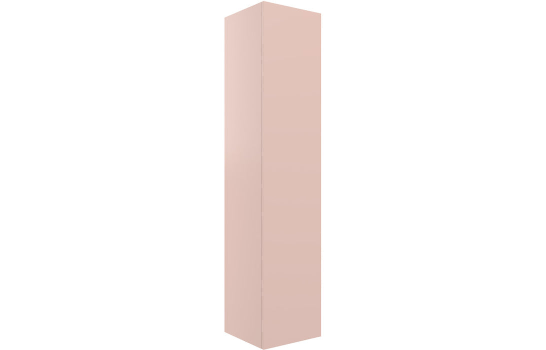 Accent 350mm Wall Hung 1 Door Tall Unit - Matt Antique Rose