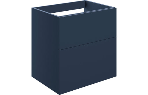 Accent 590mm Wall Hung 2 Drawer Basin Unit (No Top) - Matt Deep Blue