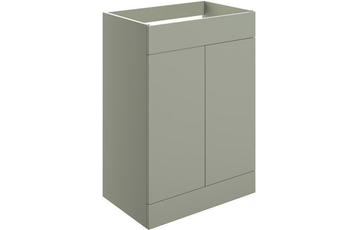 Accent 590mm Floor Standing 2 Door Basin Unit (No Top) - Matt Olive Green