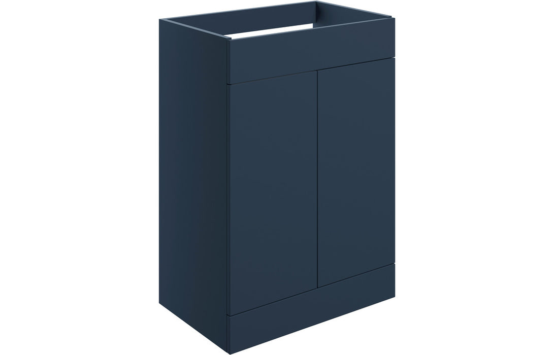 Accent 590mm Floor Standing 2 Door Basin Unit (No Top) - Matt Deep Blue