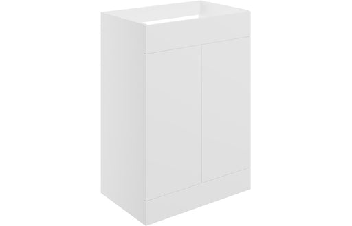 Accent 590mm Floor Standing 2 Door Basin Unit (No Top) - Matt White