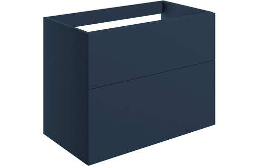 Accent 790mm Wall Hung 2 Drawer Basin Unit (No Top) - Matt Deep Blue