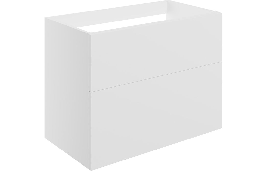 Accent 790mm Wall Hung 2 Drawer Basin Unit (No Top) - Matt White
