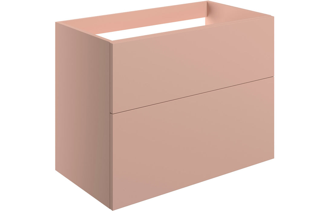 Accent 790mm Wall Hung 2 Drawer Basin Unit (No Top) - Matt Antique Rose