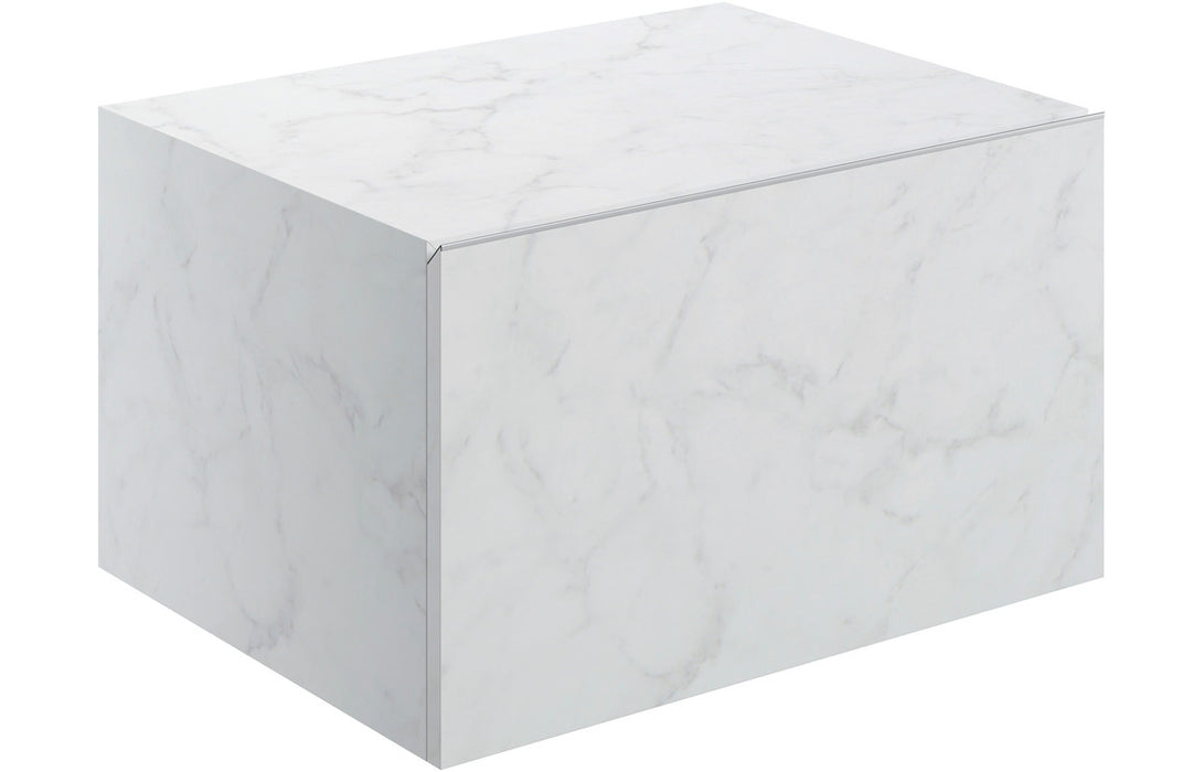 Origin 600mm Wall Hung Storage Drawer - White Marble