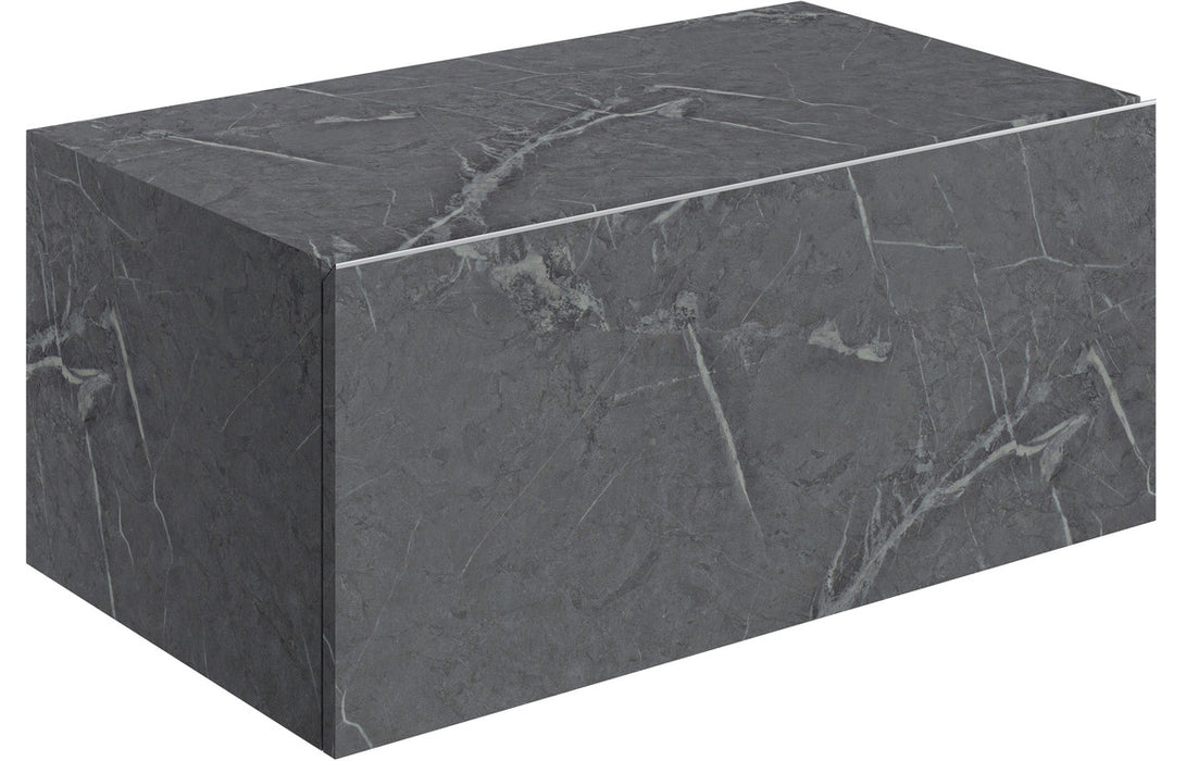 Origin 800mm Wall Hung Storage Drawer - Grey Marble