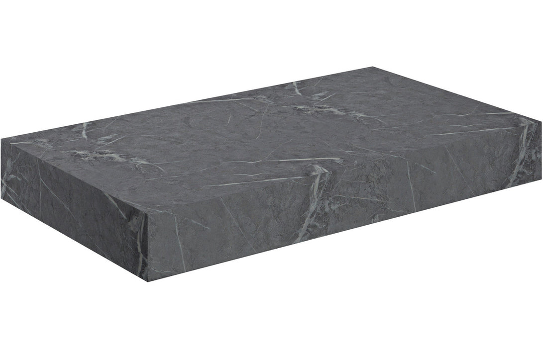 Origin 800mm Wall Hung Basin Shelf - Grey Marble