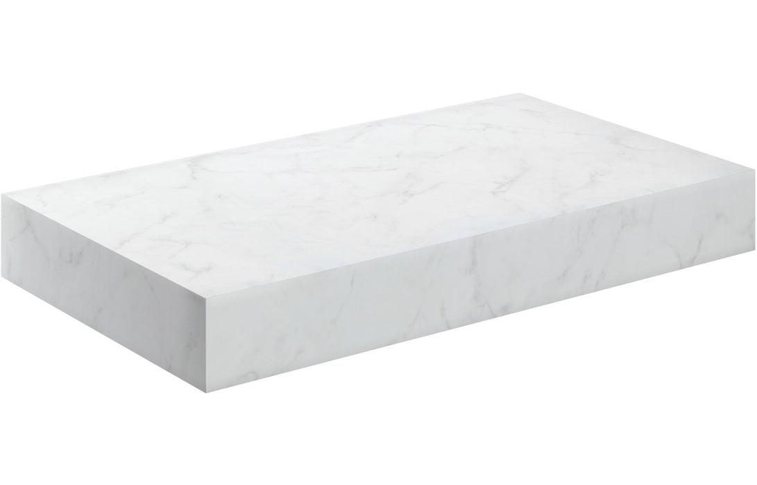 Origin 800mm Wall Hung Basin Shelf - White Marble