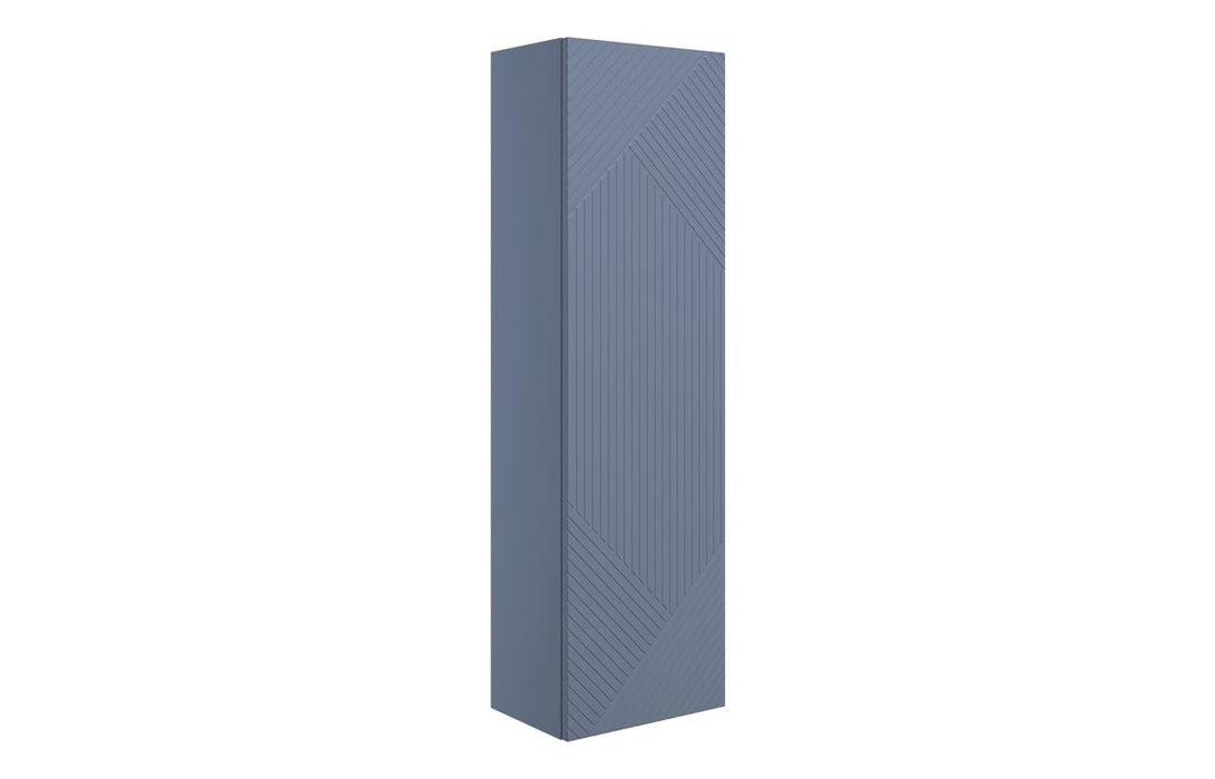 Vario 350mm Wall Hung 1 Door Tall Unit - Matt Smoke Blue
