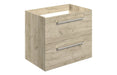 Pulse 590mm Wall Hung 2 Drawer Basin Unit (No Top) - Oak