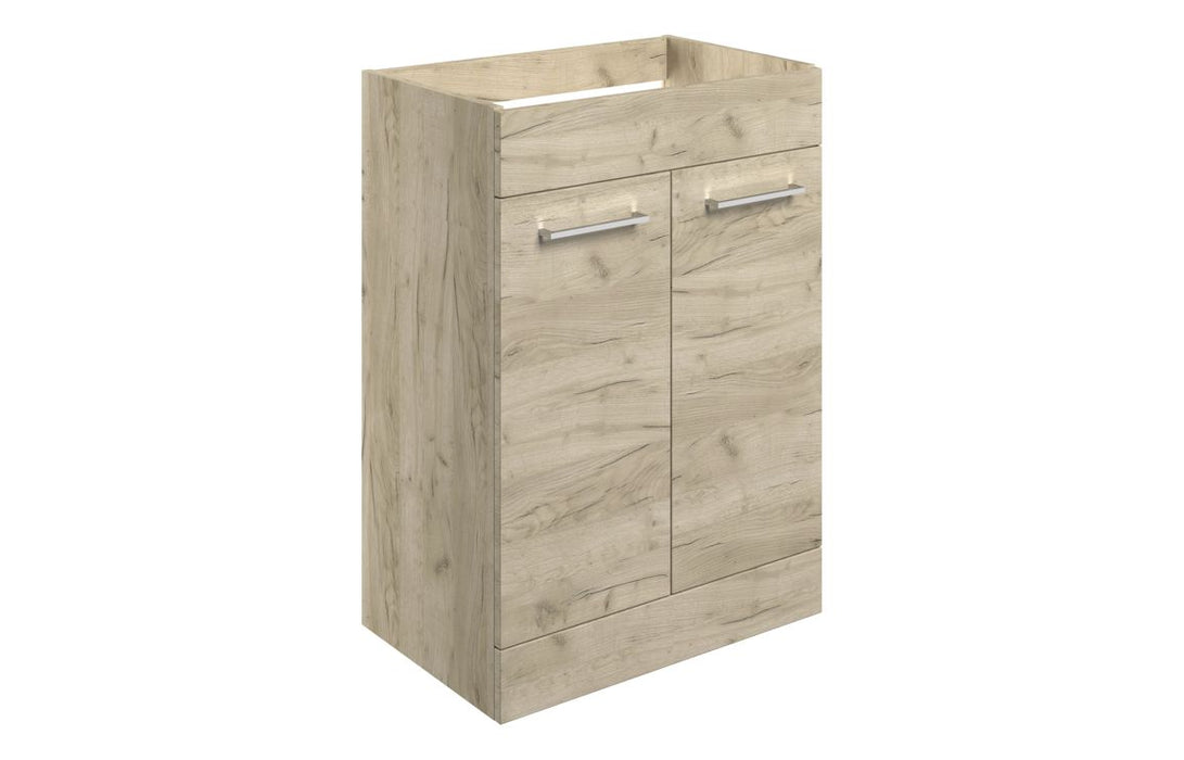 Pulse 590mm Floor Standing 2 Door Basin Unit (No Top) - Oak