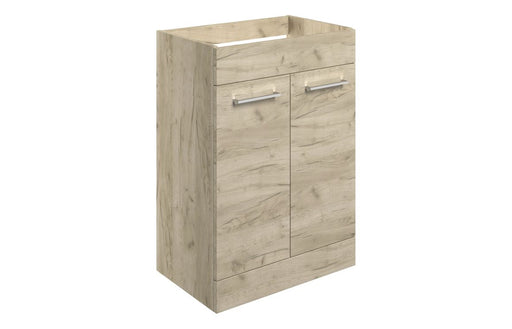 Pulse 590mm Floor Standing 2 Door Basin Unit (No Top) - Oak