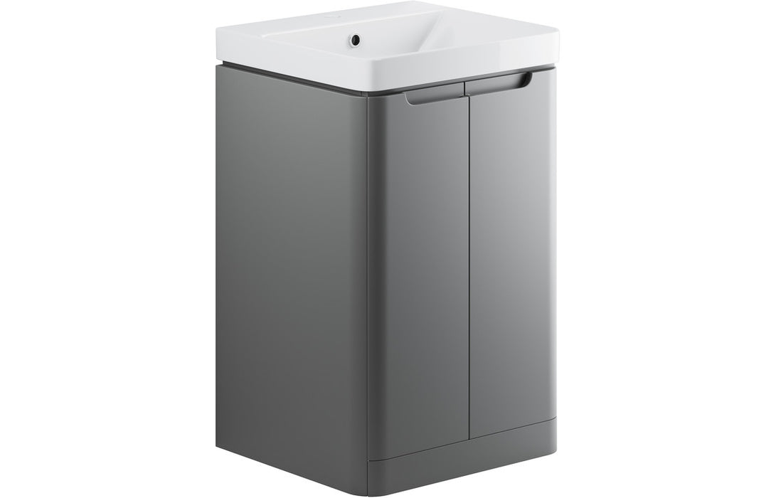 Lavena 500mm 2 Door Floor Standing Cloakroom Basin Unit - Matt Grey