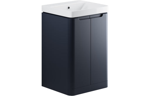 Lavena 500mm 2 Door Floor Standing Cloakroom Basin Unit - Matt Indigo