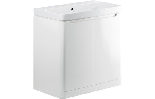 Lavena 805mm 2 Door Floor Standing Basin Unit - White Gloss