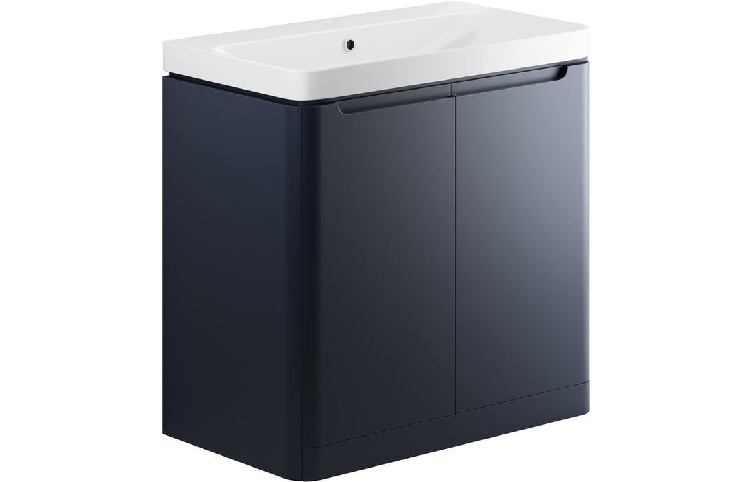 Lavena 805mm 2 Door Floor Standing Basin Unit - Matt Indigo