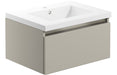 Milano 615mm 1 Drawer Wall Hung Basin Unit Inc. Basin - Matt Latte