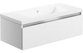Milano 815mm 1 Drawer Wall Hung Basin Unit Inc. Basin - White Gloss