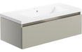 Milano 815mm 1 Drawer Wall Hung Basin Unit Inc. Basin - Matt Latte