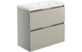 Milano 815mm 2 Drawer Floor Standing Basin Unit Inc. Basin - Matt Latte