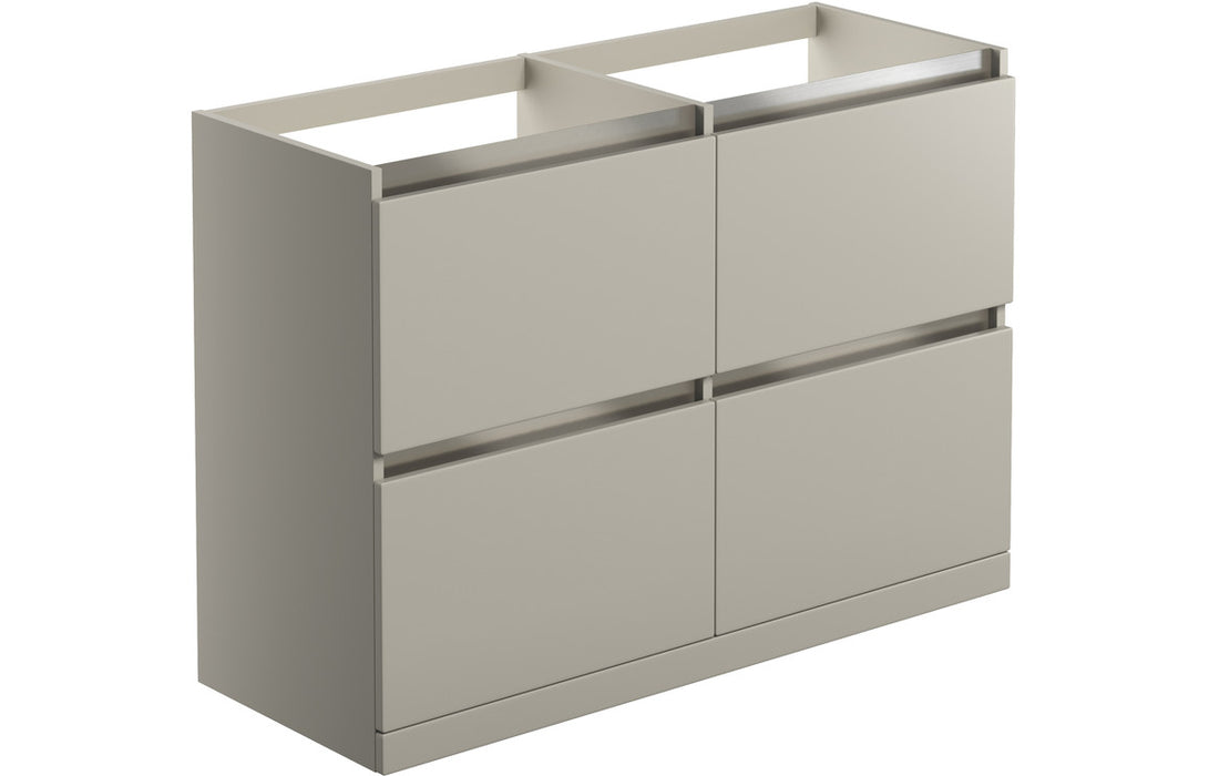 Milano 1200mm Floor Standing Basin Unit Run (No Top) - Matt Latte