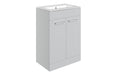 Pulse 610mm Floor Standing 2 Door Basin Unit & Thin Edge Basin - Grey Gloss