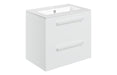 Pulse 610mm Wall Hung 2 Drawer Basin Unit & Thin Edge Basin - White Gloss