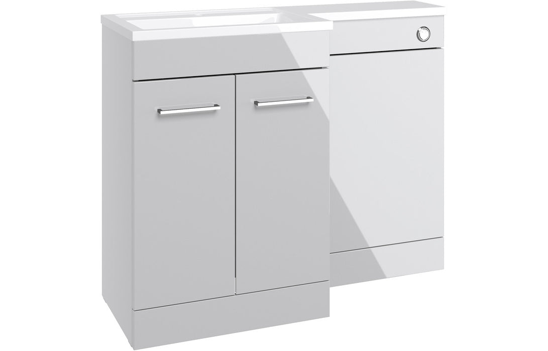 Verona 1000mm Furniture & BTW WC Pack - Grey Gloss
