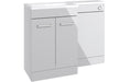 Verona 1000mm F/S L-Shape Pack & Basin - Grey Gloss