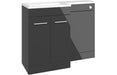 Verona 1100mm F/S L-Shape Pack & Basin - Anthracite Gloss