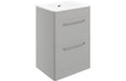 Deco 610mm 2 Drawer Floor Unit & Basin - Grey Gloss