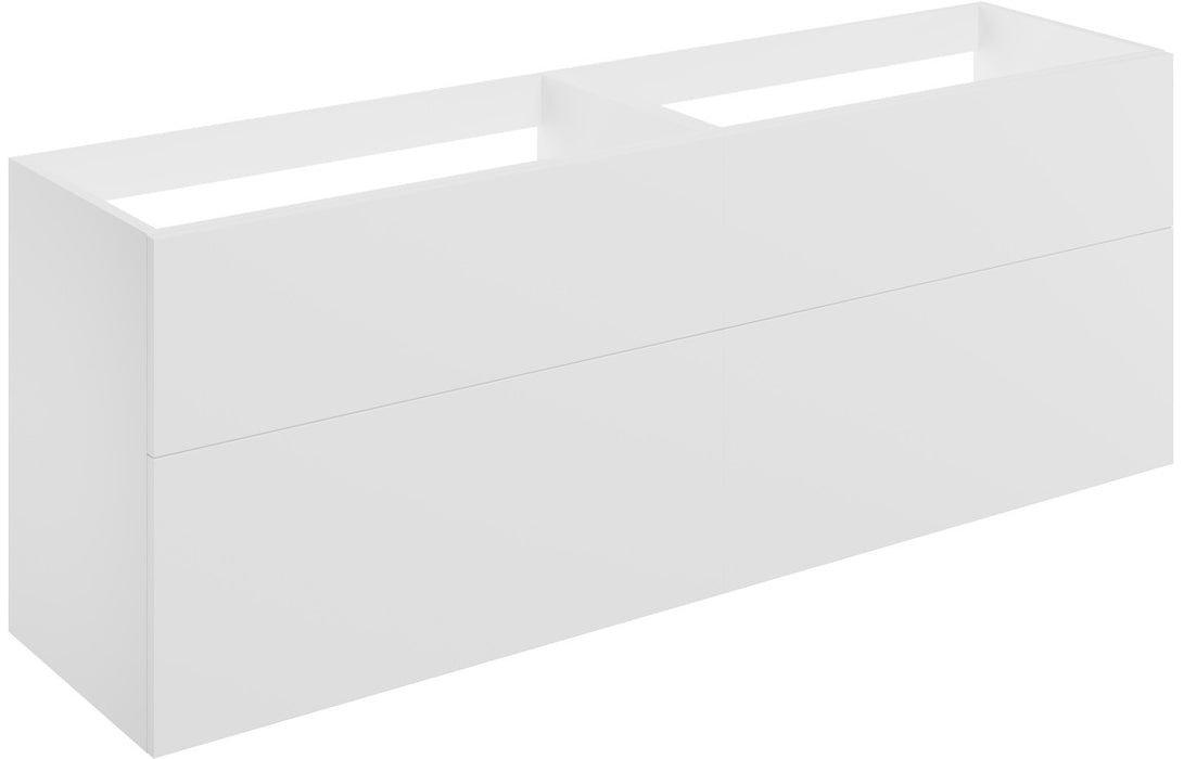 Accent 1180mm Wall Hung 4 Drawer Basin Unit (No Top) - Matt White