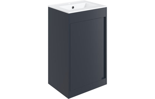 Terra 510mm Floor Standing Unit Inc. Basin - Matt Indigo Blue