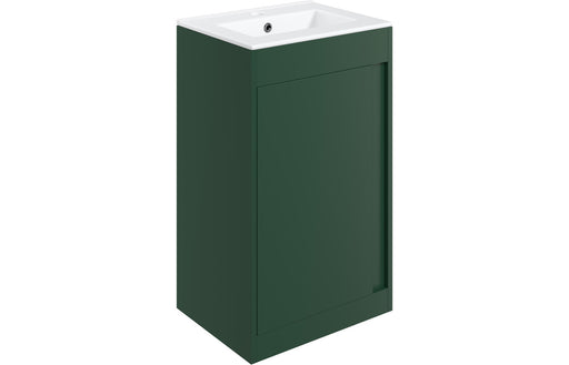 Terra 510mm Floor Standing Unit Inc. Basin - Matt Conifer Green