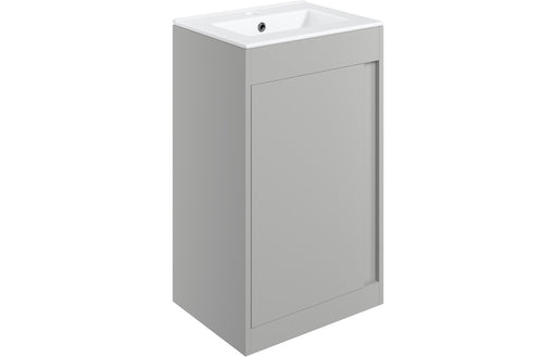 Terra 510mm Floor Standing Unit Inc. Basin - Matt Light Grey