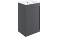 Terra 510mm Floor Standing Unit Inc. Basin - Matt Graphite Grey