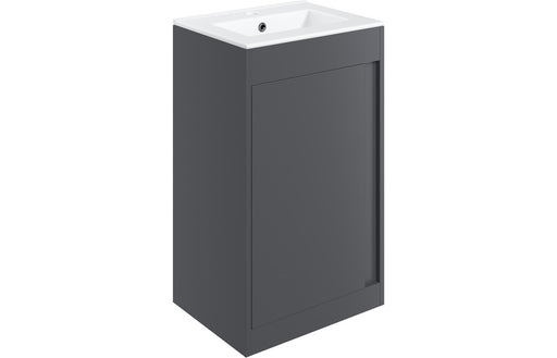 Terra 510mm Floor Standing Unit Inc. Basin - Matt Graphite Grey