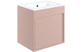 Terra 510mm Wall Hung Unit Inc. Basin - Matt Antique Rose