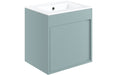Terra 510mm Wall Hung Unit Inc. Basin - Matt Sea Green