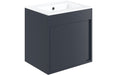 Terra 510mm Wall Hung Unit Inc. Basin - Matt Indigo Blue