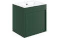 Terra 510mm Wall Hung Unit Inc. Basin - Matt Conifer Green