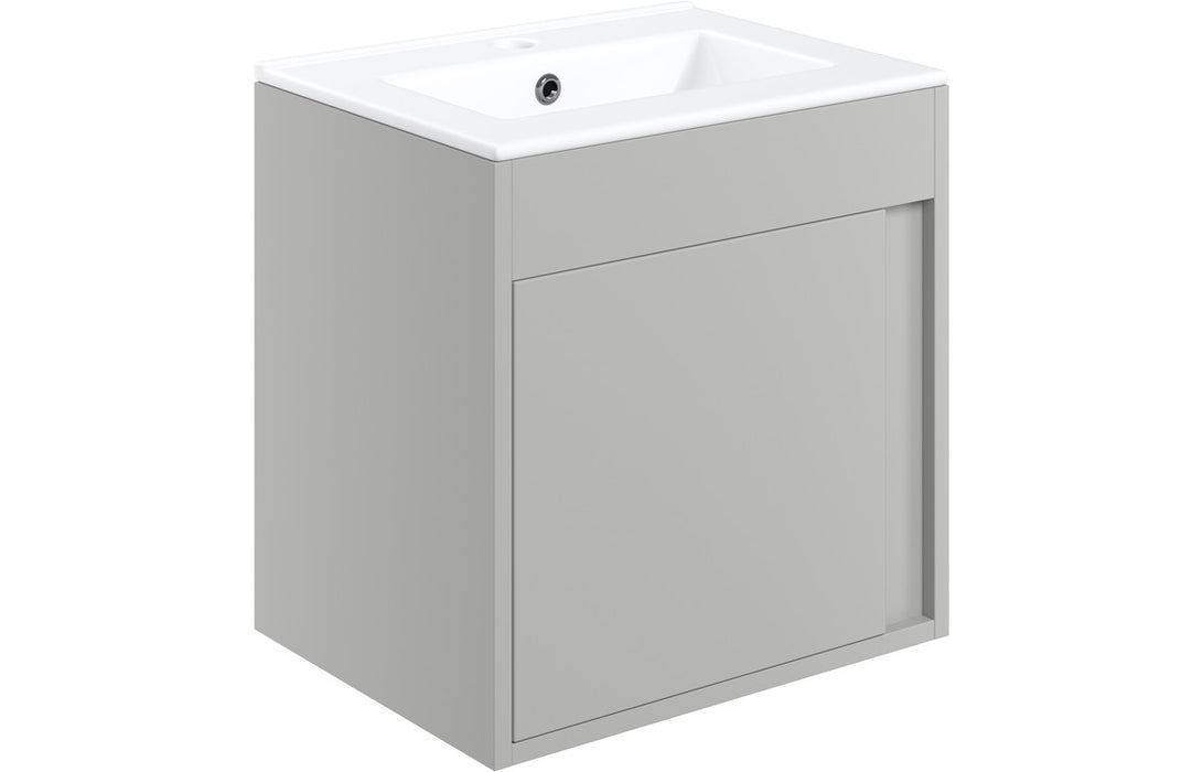 Terra 510mm Wall Hung Unit Inc. Basin - Matt Light Grey